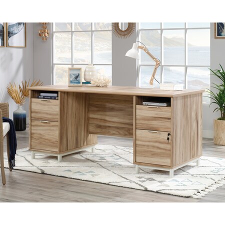 Sauder 29.53 in D X 29.76 in H, 65.12 in W X Engineered wood, Metal 426018
